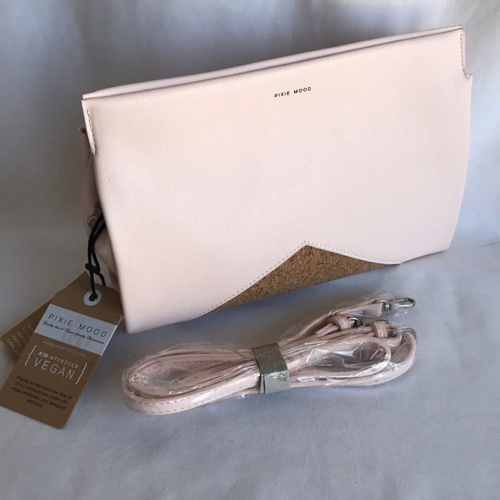 Pixie Mood NWT blush pink and cork vegan bag